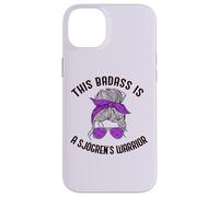 THIS BADASS IS A SJOGREN'S WARRIOR Purple Ribbon Meme Case for iPhone 14 Plus
