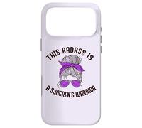 THIS BADASS IS A SJOGREN'S WARRIOR Purple Ribbon Meme Case for iPhone 17 Pro Max