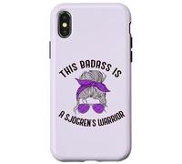 THIS BADASS IS A SJOGREN'S WARRIOR Purple Ribbon Meme Case for iPhone X/XS