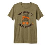 This Badass is an MS Warrior Multiple Sclerosis Ribbon Meme Premium T-Shirt