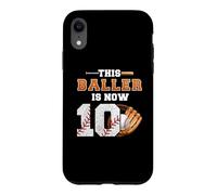 This Baller is Now 10 Kids Baseball Player 10th Birthday Boy Case for iPhone XR