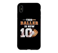 This Baller is Now 10 Kids Baseball Player 10th Birthday Boy Case for iPhone XS Max