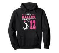 This Baller Is Now 12 Year Old Basketball 12th Birthday Pullover Hoodie