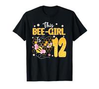 This Bee-Day Girl is 12 Year Old Birthday Bee Theme Party T-Shirt