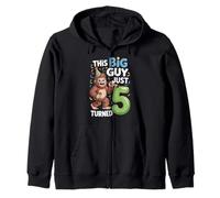 This Big Guy Just Turned 5 Birthday Zip Hoodie