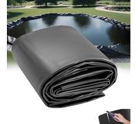 This Black 5x11.5m Pond Liner with Underlayment Durable and Puncture Resistant for Aquaculture Foldable and Beautiful Pond Lining for Long Term Use