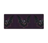 This Black Ghost Bat Keyboard and Mouse pad, 12x31.5 inches in Size, is Designed for Computers, Consoles, Offices, and is Also Suitable for Games and Study.