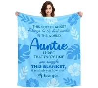 This Blanket Belongs To The Best Auntie In The World Gifts for Auntie from Niece Or Nephew Throw Blanket for Women Aunt Birthday Gifts Mother's Day Christmas Throw Decorations Blanket (Auntie-C)
