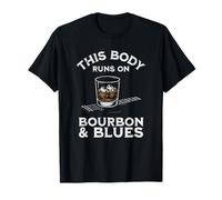 This Body Runs on Bourbon and Blues Music Fan Southern Rock T-Shirt