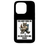 This Body Runs On Cold Beer And Chaos Trash Panda Lover Case for iPhone 15 Pro