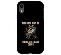 This Body Runs On Cold Beer And Chaos Trash Panda Lover Case for iPhone XR