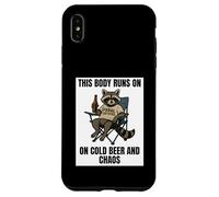 This Body Runs On Cold Beer And Chaos Trash Panda Lover Case for iPhone XS Max