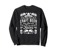 This Body Runs On Craft Beer And Taco Funny Quote Sweatshirt
