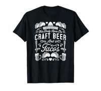 This Body Runs On Craft Beer and Taco Funny Quote T-Shirt