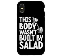 This Body Wasn't Built By Salad Fitness Funny Saying Gym Case for iPhone X/XS