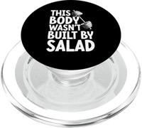 This Body Wasn't Built By Salad Fitness Funny Saying Gym PopSockets PopGrip for MagSafe