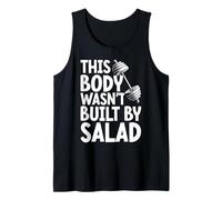This Body Wasn't Built by Salad Fitness Funny Saying Gym Tank Top