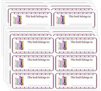 This Book Belongs to Stickers,1 x 2.5 Inch Book Plates Stickers for Book Name Stickers and Book Labels(300Pcs)