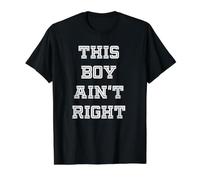 This Boy Ain't Right Funny Value Graphic T-Shirt, Men, Black, L