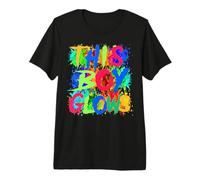 This Boy Glows Retro Colorful Quote Group Team Tie Dye Premium T-Shirt