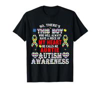 This Boy He Calls Me Auntie Autism Awareness Proud Family T-Shirt