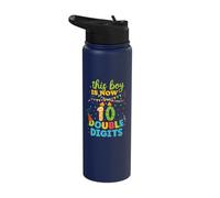 This Boy is Now 10 Double Digits 10 Years Old Birthday Stainless Steel Insulated Water Bottle