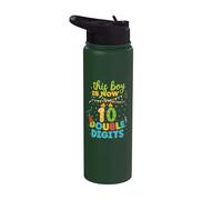 This Boy is Now 10 Double Digits 10 Years Old Birthday Stainless Steel Insulated Water Bottle