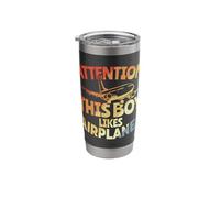 This Boy Likes Airplanes Aviation Lover Stainless Steel Insulated Tumbler