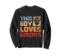 This Boy Loves Bisons American Buffalo Wildlife Bison Sweatshirt