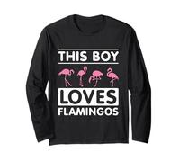 This Boy Loves Cute Flamingo Bird Lover Long Sleeve T-Shirt
