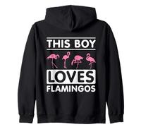 This Boy Loves Cute Flamingo Bird Lover Zip Hoodie