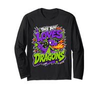 This Boy Loves Dragons Kids Long Sleeve T-Shirt