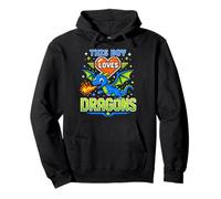 This Boy Loves Dragons Kids Pullover Hoodie