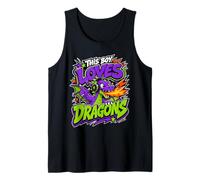 This Boy Loves Dragons Kids Tank Top