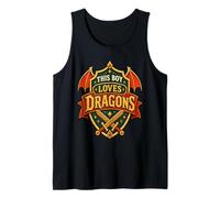 This Boy Loves Dragons Kids Tank Top