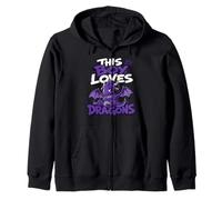 This Boy Loves Dragons Kids Zip Hoodie
