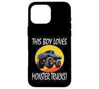 This Boy Loves Monster Trucks Case for iPhone 16 Pro Max
