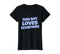 This Boy Loves Scorpions Funny Scorpions Value Graphic T-Shirt, Women, Black, L