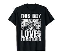 This Boy Loves Tractors Farmer Life Tractor Farming Lover T-Shirt