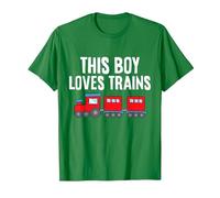 This Boy Loves Trains T-Shirt, Men, Kelly Green, X-Large