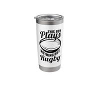 This Boy Plays Nothing But Rugby Stainless Steel Insulated Tumbler