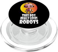This boy really loves robots, Robotics for Kids Robot PopSockets PopGrip for MagSafe