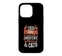 This Boy Runs On Country Music And Cats Case for iPhone 14 Pro Max