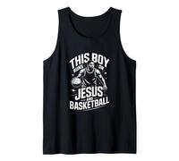 This Boy Runs On Jesus and Basketball Christian Tank Top