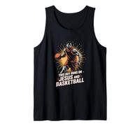 This Boy Runs On Jesus and Basketball Player Tank Top