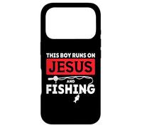 This Boy Runs On Jesus And Fishing Fisherman Angler Case for iPhone 17 Pro
