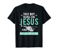 This Boy Runs On Jesus And Helicopters T-Shirt