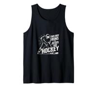 This Boy Runs On Jesus and Hockey Christian Ice Hockey Tank Top