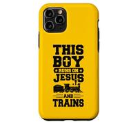 This Boy Runs On Jesus And Trains Christian Train Buff Case for iPhone 11 Pro