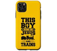 This Boy Runs On Jesus And Trains Christian Train Buff Case for iPhone 11 Pro Max
